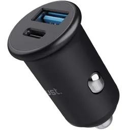 USB Car Charger - Trust Maxo Fast 38W PD Car Charger, with QC3.0 and auto-detect, 1x USB-C, 1x USB-A, black