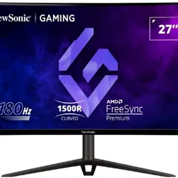 27.0" VIEWSONIC VA LED VX2718-2KPC-MHDJ Curved Gaming Black (1ms, 4000 1, 250cd, 2560x1440, 178°/178°, HDMI x 2, DisplayPort, Curvature 1500R, 180Hz Refresh Rate, AMD Adaptive Sync, Speakers 2 x 2W, Height adjustment, Audio Line-out, VESA)