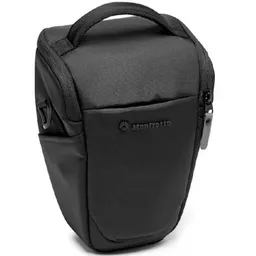 Husa Manfrotto Advanced Holster L III (Large) for DSLR body with a 70-200/2.8 lens for high demand shoot  Top opening holster bag for easy quick-draw  Front tripod connection strap for compact tripod  Detachable padded straps and belt loops to fit your style  Two interior modular media pockets for batteries and media cards MB MA3-H-L
