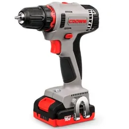 Шуруповерт аккумуляторный 16V 2.0Ah Crown CT21082H-2BMC Технические характеристики Тип аккумулятора Lithium-ion Номинальное напряжение 16 В Макс. * Емкость аккумулятора 2 Aч Время зарядки аккумулятора 60 мин Число оборотов холостого хода (передача I/II) 0-380 / 0-1250 мин%3F%3F Тип патрона Быстрозажимной патрон Диапазон зажима сверлильного патрона 0,8-10 мм Макс. крутящий момент (мягкая посадка / жесткая посадка) 21 / 35 Нм Макс. диаметр сверления в стали 10 мм Макс. диаметр сверления в дереве 32 мм Макс. диаметр закручиваемых шурупов 7 мм Вес 1,24 кг Комплект поставки Аккумуляторная дрель / шуруповёрт 1 шт. Инструкция по эксплуатации 1 шт. Аккумулятор 2 шт. Зарядное устройство 1 шт. Скоба для ношения на ремне 1 шт. CT21082H-2BMC