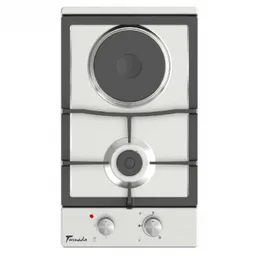 Комбинированная варочная поверхность BRD30 1G1E IX Tornado  plita incorporabila combinata Комбинированная газо-электрическая панель на нержавейке /   1-газ + 1-электрика (чугунная решетка), электроподжиг,газконтроль,форсунки для балона в комплекте