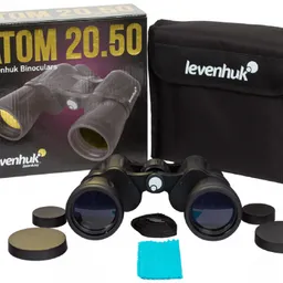 Binoculars Levenhuk ATOM 20x50, Porro prism, BK-7 glass, magnification 20x, aperture 50mm, rubber body, protective case, 200x218x80mm, 1,12kg