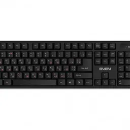 SVEN KB-C2100W, Wireless Keyboard, 2.4GHz, Multimedia Keyboard (104 keys), Low battery indicator, USB, Black, Rus/Ukr/Eng