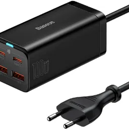 Universal Home Charger Baseus GaN3 Pro Desktop, 4xUSB (2C + 2U), 100W, Cable included (Type-C - Type-C, 1m),  Cable length  1,5m, Black  CCGP000101
