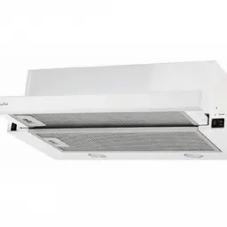 Вытяжка  встраиваемая  SONDO H 700(60) FG WH LED Tornado  Hota Встраиваемая, телескопическая,корпус белый,фасад белое стекло с фаской700 м3/ч,Алюминиевый жироулавливающий фильтр, турбина 150вт,Лампы LED 2*1,5вт / 2 скорости