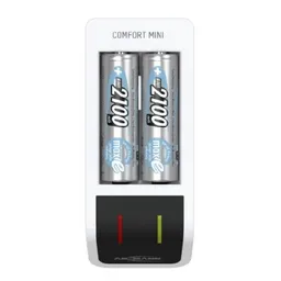 Ansmann Comfort Mini + 2%3F AA 2100mAh (Quick charger with USB input for 1-2 NiMH batteries of the sizes Micro AAA / Mignon AA) 1001-0091-01