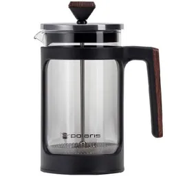 French Press Coffee Tea Maker Polaris Albero-1000FP Volum   1 L Materialul carcasei  O%3Fel inoxidabil, Plastic, Sticla Material maner  Plastic Nuan%3Fa culoare  Negru Spalarea in ma%3Fina de spalat vase  Да