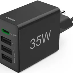 Hama Fast Charger, 1x USB-C PD, 3x USB-A, Mini-Charger, 35 W, black 201990