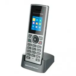 Grandstream DP722 DECT, 10 SIP, 10 Lines, Silver // Supports a range of up to 350 meters outdoors and 50 meters indoors when used with the DP752 (300 meters outdoors when used with DP750) 1.8 inch (128x160) color LCD with 2 programmable soft keys Offers 20 hours talk time and 250 hours standby time Supports up to 10 SIP accounts and 10 lines per handset as well as 3-way conferencing Push-to-talk via a configurable button Seamless 1-touch door control with Grandstream’s GDS series of Facility Access devices HD audio on the speakerphone, handset, and headset jack Software and firmware updates over-the-air https //www.grandstream.com/products/ip-voice-telephony/dect-cordless/product/dp722