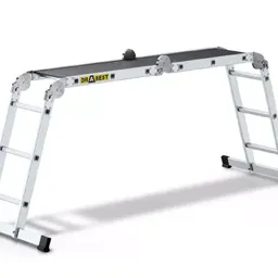 Лестница трансформер шарнир. + платф. 3.45m 150kg 4x3ступ. DRABEST DR-AL-DU-4X3-PRO+POD