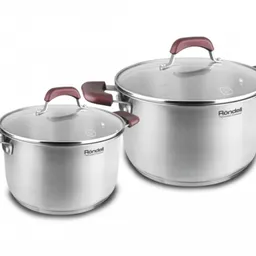 Pot Set Rondell RDS-822 Marimea vaselor de gatit   24 cm Volum   5,6 L Colectie  Bojole Set  Crati%3Fe cu capac 20/24 cm