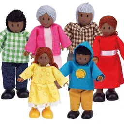 HAPE Set de papusi «Happy Family African American» E3501 6943478004573