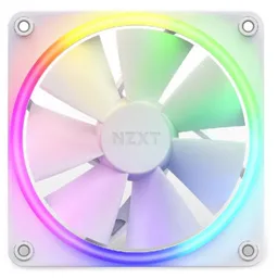 PC Case Fan NZXT F120 RGB, 120x120x26mm, 18 LEDs, 17-27.5dB, 14-50CFM, 500-1800RPM, FDB, 4 Pin, White