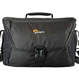 Husa Lowepro Nova 200 AW II black Camera shoulder bag that carries up to 2 pro-depth DSLR cameras plus additional lenses and flash. LP37142-PWW