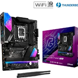 MB S1851 ASRock Z890 LIGHTNING WIFI ATX Factor de forma a placii de baza  ATX Socket  LGA1851 Chipset  Intel Z890 Tip Memorie  DDR5 SDRAM Capacitate max. Totala RAM  256GB Sloturi memorie  4x DIMM Frecven%3Fa memorie  5600 MHz