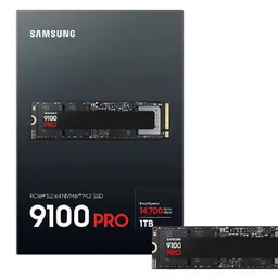 .M.2 NVMe SSD 1.0TB Samsung 9100 PRO "MZ-VAP1T0BW" [PCIe 5.0 x4, R/W14700/13300MB/s, 1850K/2600K IOPS, 600TB, 3DTLC] Capacitate stocare 1024 GB Sistem de stocare a datelor M.2 2280 Interfa%3Fa SSD NVMe PCIe 5.0 x4 Tip de memorie flash V-NAND TLC Viteza maxima de citire 14700 MB/s Viteza de scriere maxima 13300 MB/s