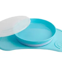 Антискользящий набор с тарелкой Twistshake Click-Mat, голубой 78440
