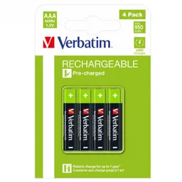 Verbatim Rechargeable Battery  AAA/ HR03 950 mAh, 4 Pack