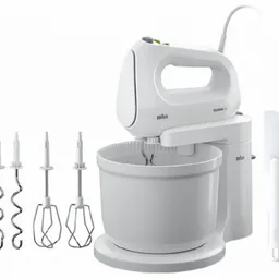 Mixer Braun HM1070WH миксер с чашей.400 Вт,регулировка скорости,Объем чаши 3 л,Количество насадок 2. пластик
