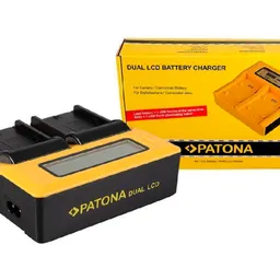 Incarcator Patona Dual LCD USB Sony NP-FM50 NP-F550 NP-F750 NP-F970 Compatible to following batteries  Sony NP-F950, NP-F960, NP-F970 7525