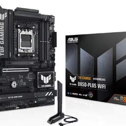 ASUS TUF GAMING B850-PLUS WIFI, Socket AM5, AMD B850, 17Phases, Dual 4xDDR5-8000, APU AMD graphics, HDMI, DP, 2xPCIe 5.0 X16, 4xSATA3, RAID, 3xM.2 PCIe 5.0, 2xPCIe x1, ALC S1220P HDA, 2.5GbE LAN, WiFi7/BT, 1xUSB-C Gen2x2, 4xUSB3.2 Gen2(1C+3A), 6xUSB3.2, Aura Sync RGB 2.0, ATX