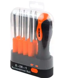 Набор отверток 9 шт Wokin SL 3.0*60, 5.0*60, 6.0*60mm PH  PH0*60, PH1*60, PH2*60mm 1pc scratch awl 3*60mm 1pc tack remover 5*60mm 1pc handle Packing  plastic box 206109