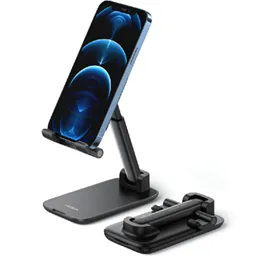 UGREEN Foldable Multi-Angle Phone Desktop Stand With Height Adjustable, Black 20435