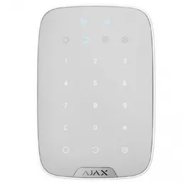 AJAX Keypad Plus (8EU) White Беспроводная сенсорная клавиатура AJAX Keypad Plus Белая Управлять режимами охраны с KeyPad Plus можно с помощью  1)Паролей. Клавиатура поддерживает общие и персональные пароли, а также активацию охраны без ввода пароля. 2) Карточек или брелков. К системе можно подключить до 200 брелоков Tag или карточки Pass. Тип клавиатуры Беспроводная, сенсорная Двусторонняя связь между устройствами Рабочие частоты — 868,0-868,6 МГц Совместимость Работает только с Hub, Hub Plus, Hub 2, Rex Количество кнопок 15 Тампер на открытие и отрыв Код по принуждению Есть Персональный код пользователя Есть Защита от подбора пароля Есть Питание 4 батареи АА Габариты 165х113х20 мм Вес 267 Грамм Диапазон рабочих температур От -10°С до +40°С ~.