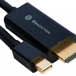 Cable miniDP-HDMI - 2.0m - Brackton MDP-HDE-0200.B, 2.0 m, mini DisplayPort to HDMI, digital interface cable, bulk packing