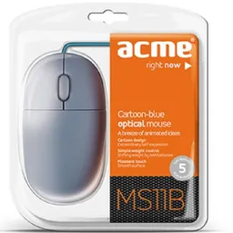 Acme MS11B Cartoon-blue Optical Mouse USB, Grey/Blue, 1000dpi, 1.5m (mouse/мышь), www