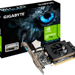 VGA Gigabyte GT710 2GB GDDR3 Low Profile (GV-N710D3-2GL) // GeForce® GT 710, 2GB DDR3, 64 bit, Engine 954MHz, Memory 1600MHz, Active Cooling, DVI-D *1, HDMI *1, D-Sub*1, Low profile bracket included https //www.gigabyte.com/Graphics-Card/GV-N710D3-2GL#ov