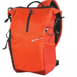 Sling Bag Vanguard RENO 34OR, Orange Holds DSLR   Lens, Flash   Accessories. Fits iPad mini or Similar Tablet in Case. Quick Side Access to Gear. Easy-access side opening. Top Storage Compartment. Water Resistance  Rain Cover Package Weight  1.2 lb Box Dimensions (LxWxH)  13 x 11 x 5"
