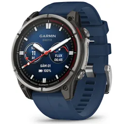 Garmin quatix® 8 - 47 mm, AMOLED, Sapphire, Titanium bezel with captain blue silicone band