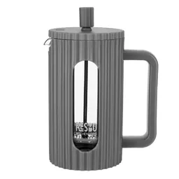French Press Coffee Tea Maker RESTO 90535 Volum 1 L Materialul carcasei O%3Fel inoxidabil, Plastic, Sticla Material maner Plastic Nuan%3Fa culoare Gri inchis