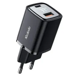 Mcdodo Wall Charger 1*USB-A+1*Type-C 3A 33W, Black CH-1701