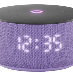 Smart Speaker (YNDX-00027LIL)  Yandex Station MINI 3 with Alisa, Lilac, LED Display, Smart Home Control Center, No Hub Required, Wi-FI-AC + BT5.0, Alisa Assistant built-in, 12W, Sensor buttons, 3 Microphones