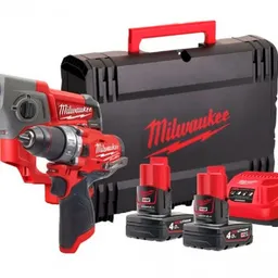 Set scule pe acumulator Milwaukee M12 FPP2B-402X 12V 2 x 4Ah  4933459812