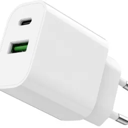 Wall Charger Gembird 2-port  Type-C 20W PD  Type-A 20W QC 3.0, fast charger, White - https //gmb.nl/item.aspx%3Fid=12866