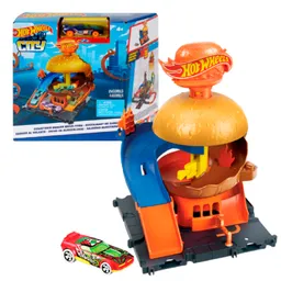 HOT WHEELS Set de joaca City Downtown Burger shop HDR26 194735030125