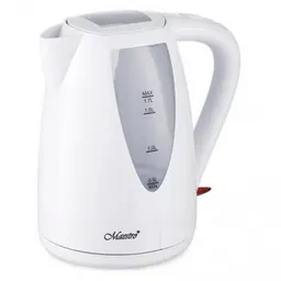 MAESTRO Fierbator de apa Maestro MR -043 (1.7L) Volum  1,7 l  Indicator nivel apa  Putere  1850-2200 W, 220-240 V, ~ 50 Hz  Design ergonomic modern  Element de incalzire ascuns  Material  Plastic rezistent la caldura  Indicator luminos de functionare  Protectie la supraincalzire  Stingere automata  Fil