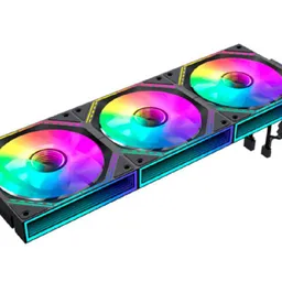 PC Case Fan GAMEMAX FN12A-S3I-BK, 3x120mm fan set, Daisy-Chain, ARGB, 26 LED, 9 Blades, PWM, 31.21dB, 49.54 CFM, 800-1600RPM, FDB, 4pin, Black . Model FN12A-S3I Fan Blades / Colour 9 / semi-transparent white LED Qty / Type Center 8PCS,Outer ring 18PCS Dimensions 120 x 120 x 25mm Bearing Type Hydraulic Bearing Fan Speed 800~1600 rpm ± 10% Max. Air Flow 49.54 CFM Max. Static Air Pressure 1.52mm - H2O Noise Level (max.) 31.62db(A) Cable Length Three fans share a common set of wires, 4pin(M/F) PWM Power / 3pin Aura(M/F),600/600mm Accessories Screws x12 Connectors 4pin(M/F) PWM Power / 3pin Aura(M/F) Rated Voltage 12V Rated Current (max.) 0.15A (Max. 0.18A) Rated Input Power 1.8W(Max. 2.16W) Voltage range 15-13.8V Start Voltage 5V M.T.B.F. 30,000hrs