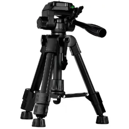 Tripod Photography Professional Aluminum 63,5cm (Locking Knob, Support Smooth 360°), Black D-50