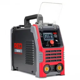 Aparat de sudat RED TECHNIC RTSIT0003 355A Metoda de sudare  TIG-LIFT / MMA / MMA-PULSE Alimentare  230V / 50Hz Consum de energie  8,6 kVA [TIG]  11,8 kVA [MMA] Interval de curent de sudare pentru MMA  20 – 355 A Interval de curent de sudare pentru TIG  15 – 355 A Curent de sudare, ciclu de lucru 100%  255 A Curent de sudare, ciclu de lucru 60%  355 A Ciclu de func%3Fionare nominal  60% Diametrul firului electrodului  1,6 – 4 mm Clasa de izolare  F Grad de protectie  IP21S Lungimea cablului de alimentare  170 cm Greutatea neta a dispozitivului  4,1 kg