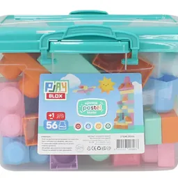 Конструктор Ведёрко с пастельными блоками Play Blox, 56 элем. 3066