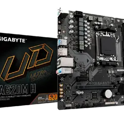 GIGABYTE A620M H, Socket AM5, AMD A620, Dual 2xDDR5-6400, 1xHDMI, 1xDP, 1xPCIe X16 4.0, 4xSATA3, RAID, 1xM.2PCIe 4.0, 1xPCIeX1, Realtek ALC887, 1xGbE LAN, 4xUSB2.0, 2x USB 3.0, mATX