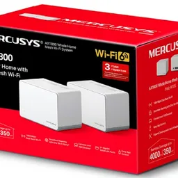 MERCUSYS Halo Halo H70X (2-pack)  AX1800 Mesh Wi-Fi 6 System, 3 x Gigabit LAN Port, 1201Mbps on 5GHz + 574Mbps on 2.4GHz, 802.11ax/ac/b/g/n, Beamforming, Wi-Fi Dead-Zone Killer, Seamless Roaming with One Wi-Fi Name, Parrents control