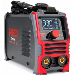 Aparat de sudat RED TECHNIC RTSIT0004 20-330 A Metoda de sudare  TIG-LIFT / MMA / MMA-PULSE Alimentare  230V / 50Hz Consum de energie  7,7 kVA [TIG]  11 kVA [MMA] Interval de curent de sudare pentru MMA  20 – 330 A Interval de curent de sudare pentru TIG  15 – 330 A Curent de sudare, ciclu de lucru 100%  237 A Curent de sudare, ciclu de lucru 60%  330 A Ciclu de func%3Fionare nominal  60% Diametrul firului electrodului  1,6 – 4 mm Clasa de izolare  F Grad de protectie  IP21S Lungimea cablului de alimentare  170 cm Greutatea neta a dispozitivului  2,2 kg