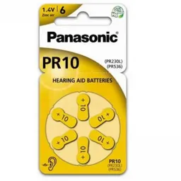 PR230, Blister*6, Panasonic, PR-230/6LB, 3.6x5, 8mm, 105mAh Совместимость с PR70 / HA10 / 10AU / B0104 / B20PA / AC10/230E.
