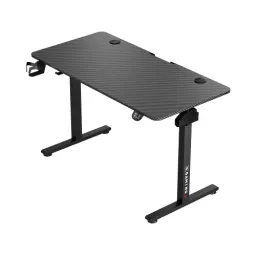 Masa gaming 1stplayer motorized gaming desk  moto-c 1260, 75-120 cm electric lift height, max load 80 kg, 18mm p2pb carbon fiber board, aluminium legs, headphone hook & cup holder & wire clip, cable management, 120*60*(75-120)cm, black