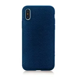 Husa helmet case liquid silicone iphone 11 pro grid,  blue, 5.8"
